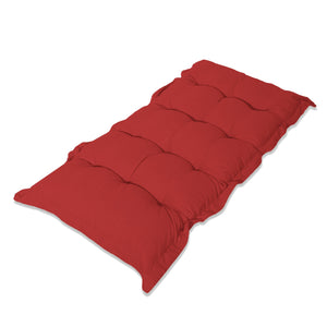 Cojín Acolchado para Banco y Suelo 120x60 Rojo - Grueso 10cm (Versátil)