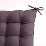 Lot de 4 galettes de chaise 40x40 cm gris carbone, déperlantes avec attaches, pour fauteuils et canapés intérieur et extérieur.