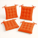 Lot de 4 Galettes de chaise 40 x 40 cm - Orange - Deco-arts.fr