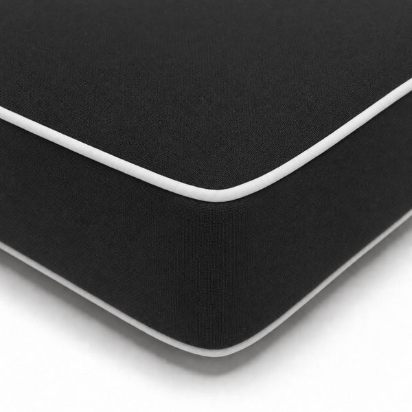 Colchoneta Premium para Tumbona 190x60 Gris Oscuro - Grueso 10cm & Reposacabezas (Funda Extraíble)