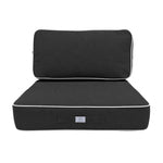 Ensemble Coussins Premium 60x60 Gris Foncé - Épais 12cm & Finition Passepoil