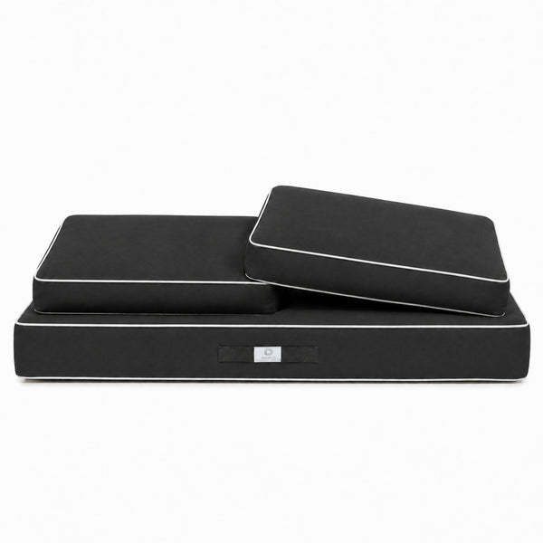 Ensemble Coussins Premium 100x50 Gris Foncé - 1 Assise + 2 Dossiers (Épais 12cm & Passepoil)