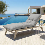 Matelas Bain de Soleil 185x55 Gris Galet - vue principale