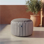 Pouf Rond Rayure Gris Foncé - vue principale