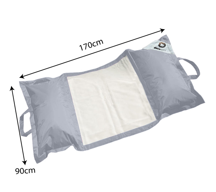 Hamac pour Piscine en Polyester 170x90 cm Gris galet - Deco-arts.fr