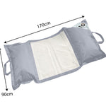 Pouf flottant de piscine XXL gris galet, matelas hamac à billes pour extérieur, confort adulte, image en gris clair.