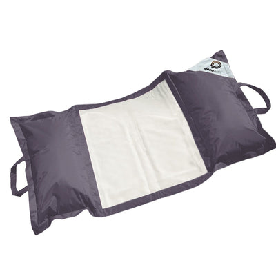 Pouf flottant de piscine XXL gris carbone, matelas hamac à billes pour confort adulte, extérieur, Deco-arts.fr