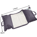 Pouf flottant piscine XXL gris carbone de 170x90 cm, matelas hamac à billes pour extérieur, confort adulte.