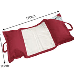 Pouf flottant rouge pour piscine XXL 170x90 cm, matelas hamac à billes pour confort adulte, extérieur, Deco-arts.fr