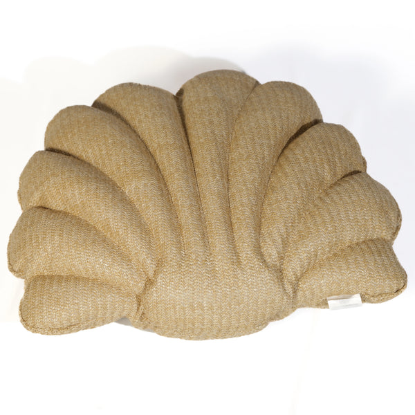 Coussin Coquillage Effet Raphia 45x45 cm - vue latérale