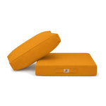 Ensemble Coussins Salon Jardin 60x60 Jaune - Déhoussable & Anti-UV (Assise + Dossier)