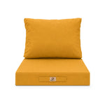Ensemble Coussins Salon Jardin 50x60 Jaune - Largeur 60cm (Assise + Dossier)