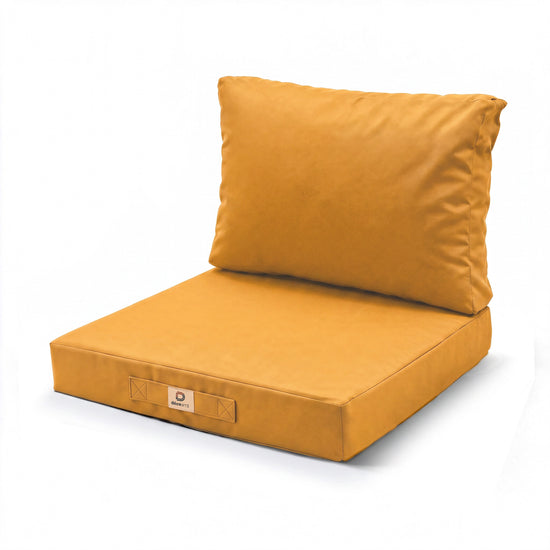 Conjunto de Cojines para Salón de Jardín 50x60 Amarillo - Ancho 60 cm (Asiento + Respaldo)