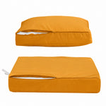 Ensemble Coussins Salon Jardin 50x60 Jaune - Largeur 60cm (Assise + Dossier)