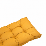 Ensemble Coussins Capitonné 50x50 Jaune - Épais 15cm & Moelleux (Assise + Dossier)