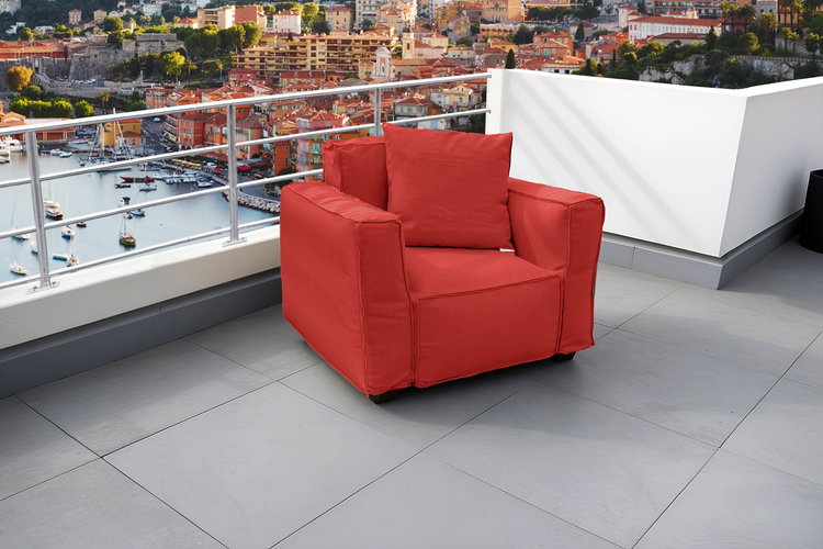 Canapé salon de jardin modulable 90x75x65cm Terracotta - Deco-arts.fr