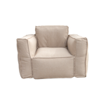 Coussin modulable beige pour fauteuil de jardin 90x75 cm en tissu Olefin avec cœur gonflable et pompe incluse.
