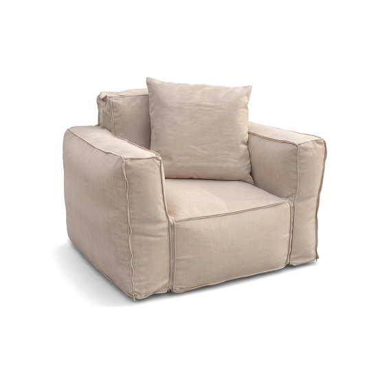 Fauteuil Modulable de Jardin 90x75 Beige avec son coussin d&