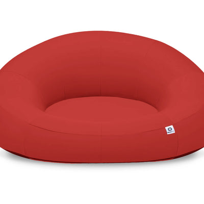 Pouf extérieur flottant pour piscine Deco-arts.fr, XXL 140x120 cm, tissu Olefin rouge avec pompe incluse.