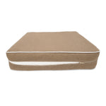 Ensemble Coussins Premium 60x60 Moka - Épais 12cm & Finition Passepoil