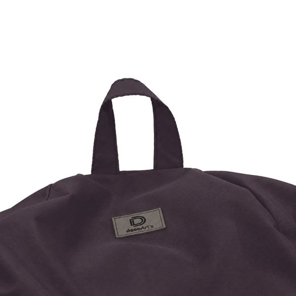 Puf Pera XL 110x120 Gris Carbón - Con Funda Extraíble & Impermeable (Garni Perlas)