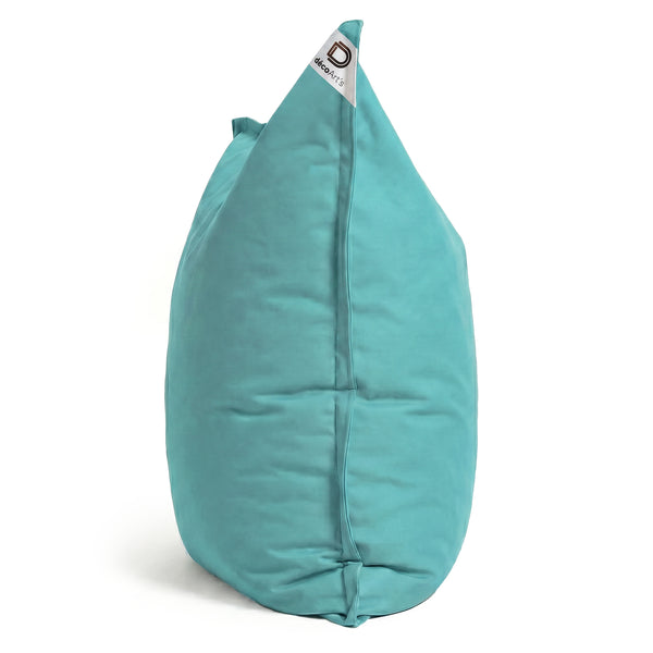 Housse de Pouf Géant XXL 180x140 Bleu Caraïbes - vue latérale