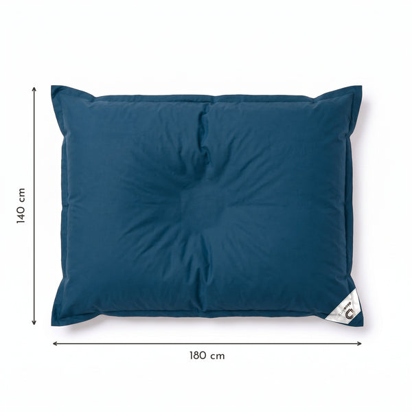 Dimensions du pouf géant flottant Bleu Pétrole : 180 × 140 cm
