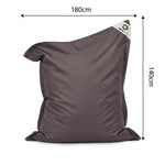 Puf Gigante Flotante 180x140 Gris Carbón - Piscina & XXL (Perlas)