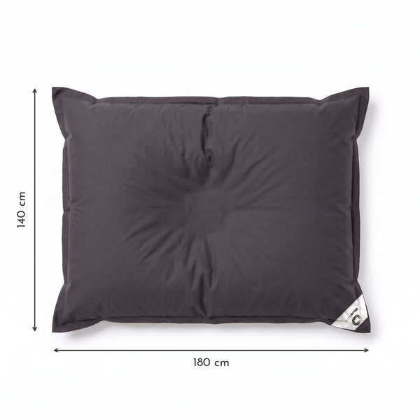 Dimensions du pouf géant flottant Gris Carbone : 180 × 140 cm