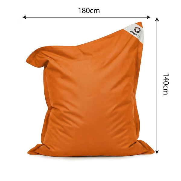 Puf Gigante Flotante 180x140 Naranja - Piscina & XXL (Perlas)