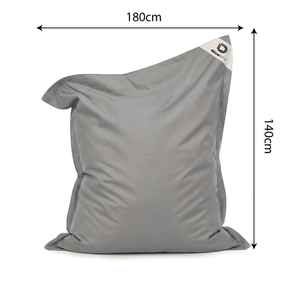 Housse de Pouf Flottant XXL 180x140 Gris Galet - (Housse Seule à Garnir - Spécial Piscine)
