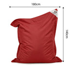 Pouf Géant Flottant 180x140 Rouge Piment - Piscine & XXL (Billes)