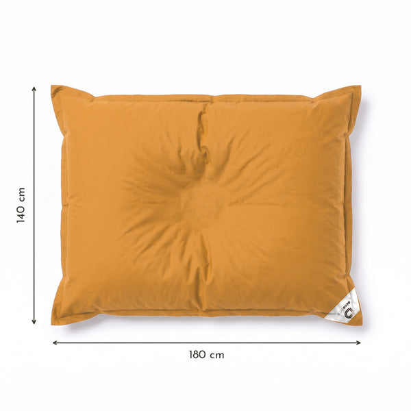 Dimensions du pouf géant flottant Jaune Miel : 180 × 140 cm