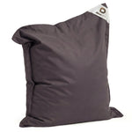 Finition et coutures pouf gris carbone