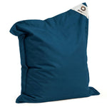 Zip déhoussable pouf bleu pétrole