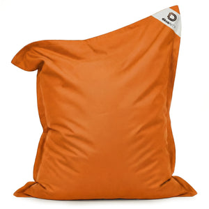 Pouf Géant XXL 180x140 Orange - Waterproof & Déhoussable (Mousse)