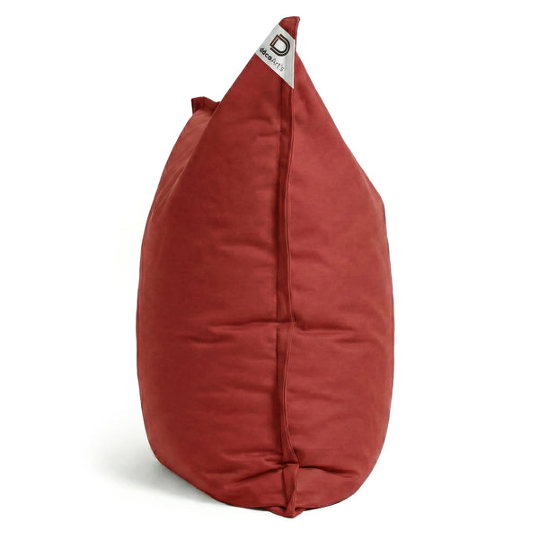Housse de Pouf Géant XXL 180x140 Rouge Piment - vue latérale