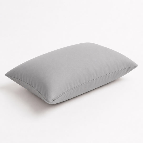 Lot de 2 Coussins d'Appoint 60x35 Gris Galet - Déco Jardin & Déhoussable