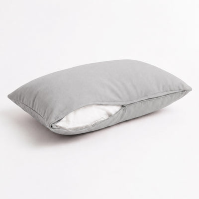 Lote de 2 Cojines Auxiliares 60x35 Gris Guijarro - Decoración de Jardín & Con Funda Extraíble