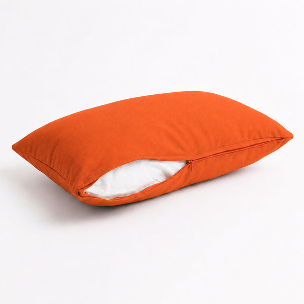 Lot de 2 Coussins d'Appoint 60x35 Orange - Déco Jardin & Déhoussable