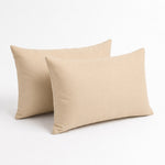 Lote de 2 Cojines Auxiliares 60x35 Beige - Decoración de Jardín & Con Funda Extraíble