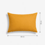 Lote de 2 Cojines Auxiliares 60x35 Amarillo - Decoración de Jardín & Con Funda Extraíble