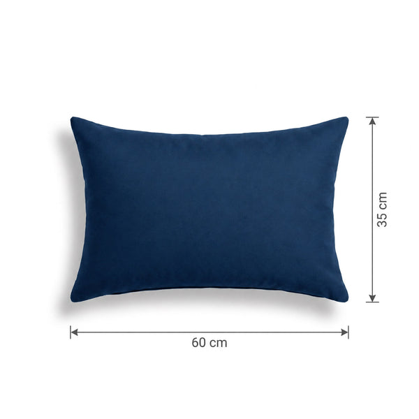 Lote de 2 Cojines Auxiliares 60x35 Azul Petróleo - Decoración de Jardín & Con Funda Extraíble