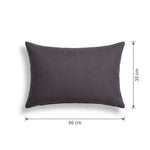 Lote de 2 Cojines Auxiliares 60x35 Gris Carbón - Decoración de Jardín & Con Funda Extraíble