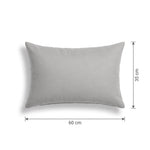 Lote de 2 Cojines Auxiliares 60x35 Gris Guijarro - Decoración de Jardín & Con Funda Extraíble
