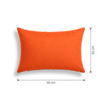 Lote de 2 Cojines Auxiliares 60x35 Naranja - Decoración de Jardín & Con Funda Extraíble