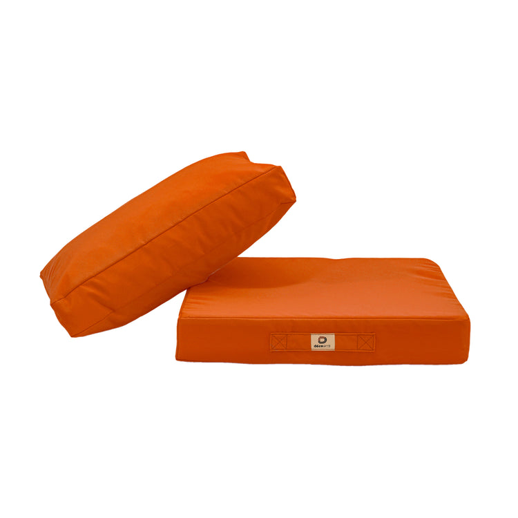 Coussin pour salon de jardin déhoussable 60x60cm Orange - Deco-arts.fr