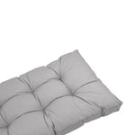 Conjunto de Cojines Acolchados para Banqueta 120x60 Gris Guijarro - Grueso 15cm (1 Asiento + 2 Respaldos)