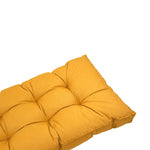 Ensemble Coussins Capitonné Banquette 100x50 Jaune - Épais 15cm (1 Assise + 2 Dossiers)