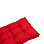 Ensemble Coussins Capitonné Banquette 100x50 Rouge - Épais 15cm (1 Assise + 2 Dossiers)